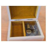 Vintage Kitten theme Send In The Clowns Varnished Glaze Finish Wood Music Box by Reuge (Swiss)