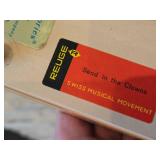 Vintage Kitten theme Send In The Clowns Varnished Glaze Finish Wood Music Box by Reuge (Swiss)