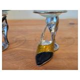 Lot of (2) High Heel Shoe theme Tea Light Candleholders