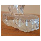 Polar Bear theme Scandinavian Crystal Figurine by Willy Johanson for Hadeland Glasswerk