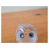 Vintage Owl theme Swarovski Crystal Figurine