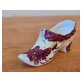 Vintage Shoe theme Handpainted Porcelain Figurine
