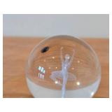 Crystal Ball with 3D Engraved Ballerina on a Crystal Stand