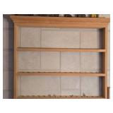 Natural Wood Finish Souvenir Spoon Display Rack