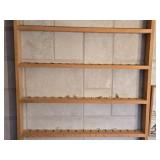 Natural Wood Finish Souvenir Spoon Display Rack