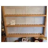 Natural Wood Finish Souvenir Spoon Display Rack