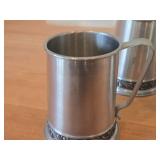 Lot of (4) Vintage Pewter Tankard / Beer Mug by Helle Tinn (Norway)