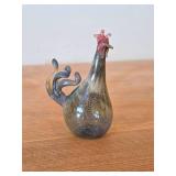 Rooster theme Hand-Blown Glass Figurine - Mundgeblassen by Rene Burri