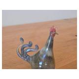 Rooster theme Hand-Blown Glass Figurine - Mundgeblassen by Rene Burri
