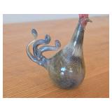 Rooster theme Hand-Blown Glass Figurine - Mundgeblassen by Rene Burri