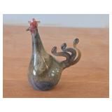 Rooster theme Hand-Blown Glass Figurine - Mundgeblassen by Rene Burri
