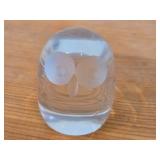 Lot of (2) Owl and Polar Bear theme Crystal Figurines by Hadeland Glasswerk