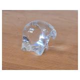 Lot of (2) Polar Bear theme Clear Crystal Figurines