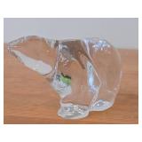 Lot of (1) Polar Bear theme Clear Crystal Figurine by Hadeland Glasswerk (Norway)