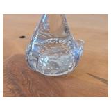 Lot of (2) Cat theme Clear Glass Figurines