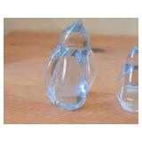 Lot of (3) Penguin theme Hand-Blown Crystal Figurines (Norway)