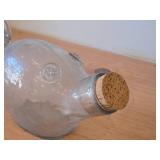 Pig theme Hand-Blown Glass Decanter with Cork Stopper by Hadeland (Norway)