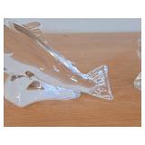 Lot of (3) Fish theme Crystal Figurines by Hadeland (Norway)