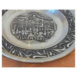 7 1/2" Christmas theme Pewter Collector