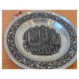 7 1/2" Christmas theme Pewter Collector