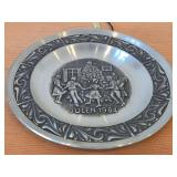 7 1/2" Christmas theme Pewter Collector