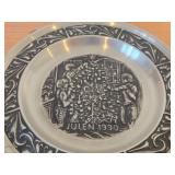 7 1/2" Christmas theme Pewter Collector