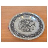 7 1/2" Christmas theme Pewter Collector