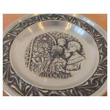 7 1/2" Christmas theme Pewter Collector