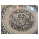 7 1/2" Christmas theme Pewter Collector