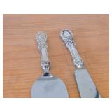 183-grams (total) Knife and Cake Server with Sterling Silver Handles - Frances I by Reed and Barton