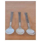 Lot of (3) 108-grams (total) 830 Silver Norwegian Silver Spoons in Juvel (Jewel) Pattern