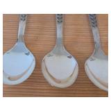 Lot of (3) 108-grams (total) 830 Silver Norwegian Silver Spoons in Juvel (Jewel) Pattern