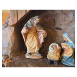 Hand Carved Olive Wood Nativity Scene