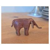 Elephant theme Leather Figurine by Deru