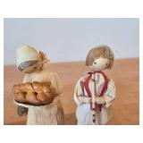 Lot of (4) Vintage Folk Art theme Authentic Hand Made Corn Husk Dolls