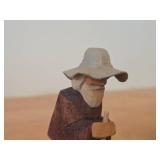 Vintage Shepherd with Hat and Staff Hand Carved German & Creche Figurine by Hermann Meyer