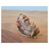 Vintage Little Folks of the Salvans Collection Gnome theme Little Folks of the Salvans The Happy One Hand Carved Wood Figurine by Anri (Italy)