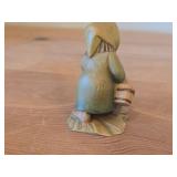 Vintage Little Folks of the Salvans Collection Gnome theme The Ale Woman Hand Carved Wood Figurine by Anri (Italy)