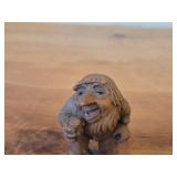 Vintage Little Folks of the Salvans Collection Gnome theme Hand Carved Wood Figurine by Anri (Italy)