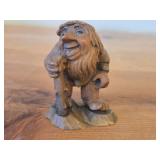 Vintage Little Folks of the Salvans Collection Gnome theme Hand Carved Wood Figurine by Anri (Italy)
