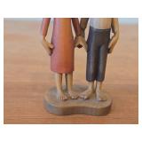 Vintage Loving Boy and Girl Couple theme Hand Carved Wood Figurine by Anri (Italy)