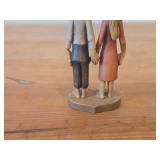 Vintage Loving Boy and Girl Couple theme Hand Carved Wood Figurine by Anri (Italy)
