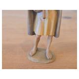 Vintage Shepherd Boy with Bagpipe theme Hand Carved Wood Figurine - Karl Knolt Nativity by Anri (Italy)