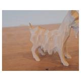 Scandinavian Hand Carved Wood Goat Figurine