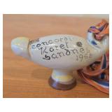 Vintage Sandnesquak Clay Bird Whistle (1958) (Sandes Norway)