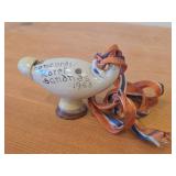 Vintage Sandnesquak Clay Bird Whistle (1958) (Sandes Norway)