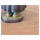 Lot of (2) Vintage Hand Carved Handpainted Wood Carvings by Anri (Italy) / Artist Juan Ferrandiz