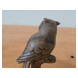 Lot of (3) Vintage Folk Art theme Hand Carved Wooden Figurines - Rooster, Owl, Young Camel