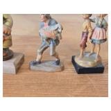 Lot of (4) Vintage Hand Carved Hand Painted Wood Figurines by Anri - Shepherd with Lamb, Hansel and Gretal, Gnome