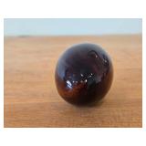 Vintage Genuine Handcrafted Barbados Mahogany Egg Figurine by Medford Mahogany Creations (Barbados)